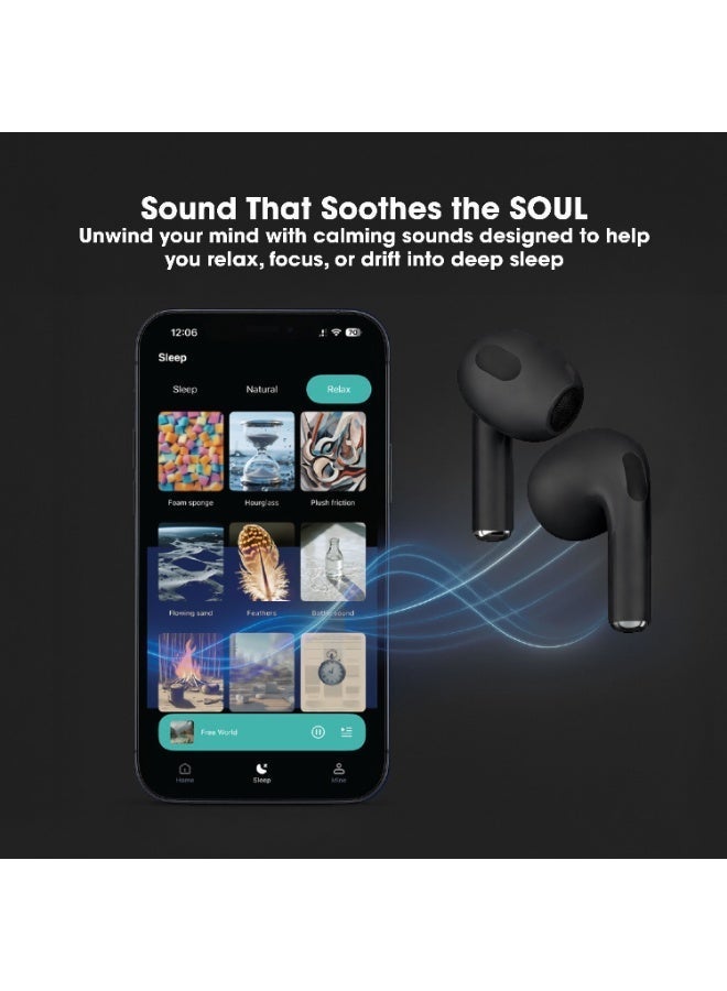 Xcell سماعات الأذن الذكية Xcell SOUL-AI – ترجمة مكالمات حية وفيديو بأكثر من 160 لغة، مساعد ذكي، ترجمة صور وصوت، صوت عالي الجودة بلوتوث 5.4، بطارية 6 ساعات، ضمان 2 سنة (أسود) - Image 4